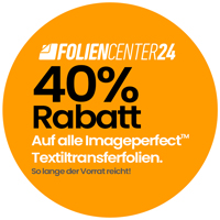 40% Rabatt auf Imageperfect Textildruckfolien - 40% Rabatt auf Imageperfect Textildruckfolien