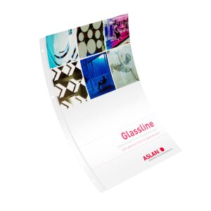 ASLAN® Glassline Farbkarte, (Bild 1) Nicht farbechte Beispieldarstellung