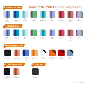 Oracal® 970 Premium Wrapping Cast Autofolie Serie, (Bild 4) Nicht farbechte Beispieldarstellung