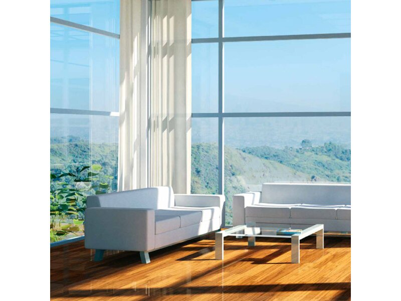 Cinbee Sonnenschutzfolie Fenster innen oder außen 100x200 cm,  Selbstklebende Spiegelfolie Fenster Hitzeschutz, Verspiegelt Fensterfolie  Sonnenschutz