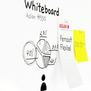 ASLAN® Whiteboardfolie FF 550 FerroSoft (137cm x 9m), (Bild 3) Nicht farbechte Beispieldarstellung