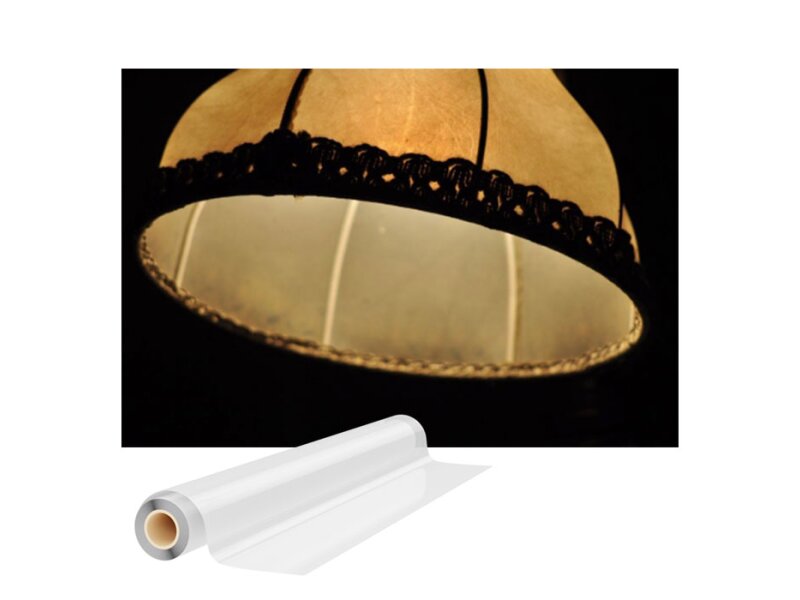 ASLAN® S22 Lampenschirmfolie white 350µm H-PVC selbstklebend 120cm x 25m -  Vaneker & Koch Webshop