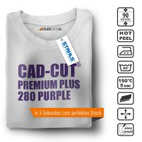 STAHLS® CAD-CUT® Premium Plus Flexfolie 280 Purple DIN A4 Bogen, (Bild 2) Nicht farbechte Beispieldarstellung