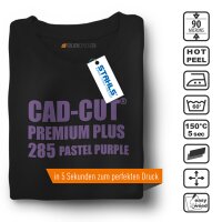 STAHLS® CAD-CUT® Premium Plus Flexfolie 285 Pastel Purple DIN A4 Bogen, (Bild 1) Nicht farbechte Beispieldarstellung