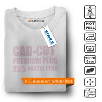 STAHLS® CAD-CUT® Premium Plus Flexfolie 255 Pastel Pink DIN A4 Bogen, (Bild 2) Nicht farbechte Beispieldarstellung