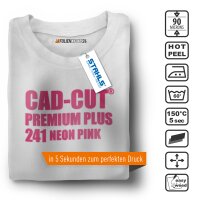 STAHLS® CAD-CUT® Premium Plus Flexfolie 241 Neon Pink DIN A4 Bogen, (Bild 2) Nicht farbechte Beispieldarstellung