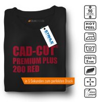 STAHLS® CAD-CUT® Premium Plus Flexfolie 200 Red DIN A4 Bogen, (Bild 1) Nicht farbechte Beispieldarstellung