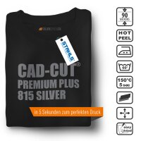 STAHLS® CAD-CUT® Premium Plus Flexfolie 815 Silver DIN A4 Bogen, (Bild 1) Nicht farbechte Beispieldarstellung