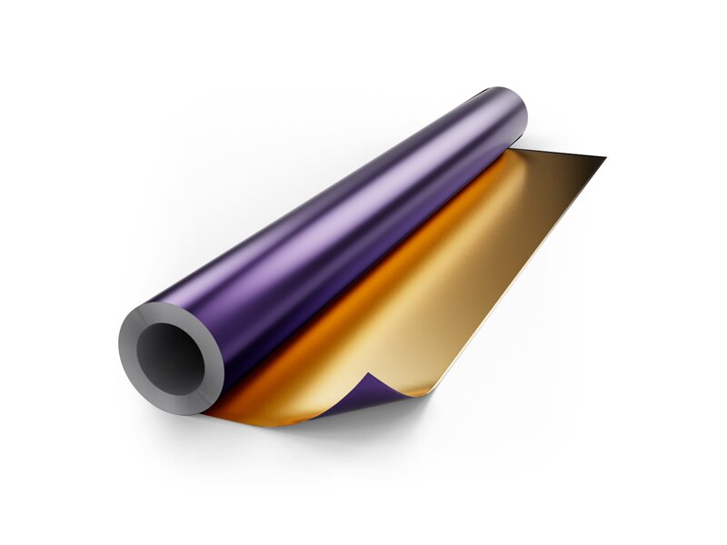 doppelseitig kaschiert folia R19 Alufolie violett/gold 1 0,86€/1m 50cmx10m 