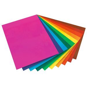 folia® Fensterfolie 10 Blatt farbig sortiert (23cm x...