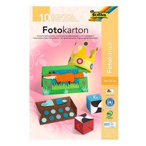 folia® Fotokartonblock 10 Blatt (22cm x 33cm), (Bild 1) Nicht farbechte Beispieldarstellung