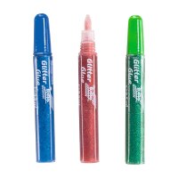 folia® Glitter-Glue farbig sortiert (10 Stifte à 95ml), (Bild 2) Nicht farbechte Beispieldarstellung