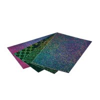 folia® Holographische Folie selbstklebend 4 Blatt farbig sortiert (23cm x 33cm), (Bild 1) Nicht farbechte Beispieldarstellung