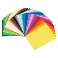folia® Tonpapier 130g/m² 50 Bogen farbig sortiert (25cm x 35cm), (Bild 2) Nicht farbechte Beispieldarstellung