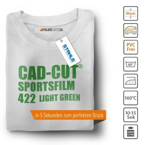 STAHLS® CAD-CUT® SportsFilm Flexfolie 422 Light Green, (Bild 1) Nicht farbechte Beispieldarstellung