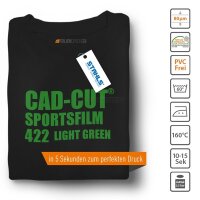 STAHLS® CAD-CUT® SportsFilm Flexfolie 422 Light Green, (Bild 2) Nicht farbechte Beispieldarstellung