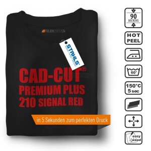 STAHLS® CAD-CUT® Premium Plus Flexfolie 210 Red, (Bild 1) Nicht farbechte Beispieldarstellung