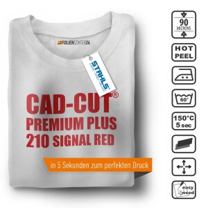 STAHLS® CAD-CUT® Premium Plus Flexfolie 210 Red, (Bild 2) Nicht farbechte Beispieldarstellung