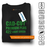 STAHLS® CAD-CUT® Premium Plus Flexfolie 422 Light Green, (Bild 1) Nicht farbechte Beispieldarstellung