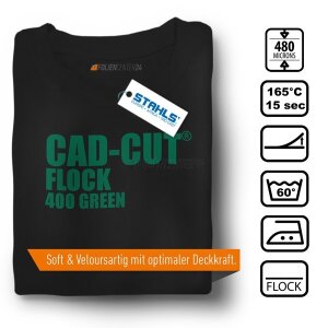 STAHLS® CAD-CUT® Flockfolie 400 Green, (Bild 1) Nicht farbechte Beispieldarstellung