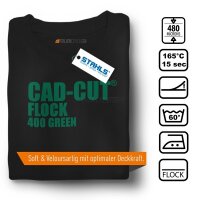 STAHLS® CAD-CUT® Flockfolie 400 Green, (Bild 1) Nicht farbechte Beispieldarstellung
