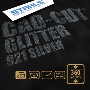 STAHLS® CAD-CUT® Glitter Flexfolie 921 Silver, (Bild 2) Nicht farbechte Beispieldarstellung