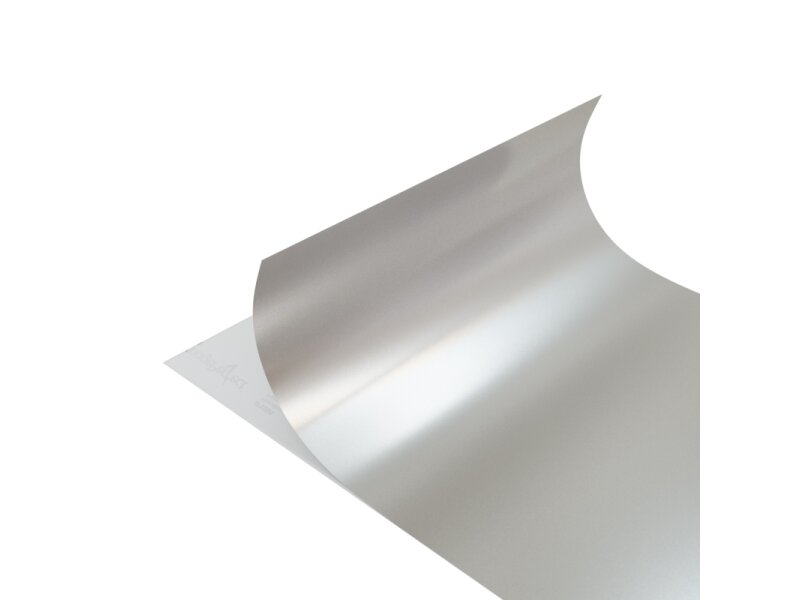 PP 100 Gloss: Weiße glänzende Folie mit permanenter grauer Klebeschicht -  Greencolors