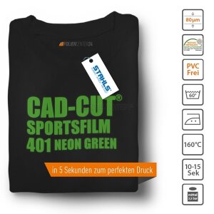 STAHLS® CAD-CUT® SportsFilm Flexfolie 401 Neon Green, (Bild 2) Nicht farbechte Beispieldarstellung