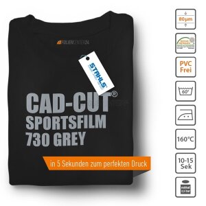 STAHLS® CAD-CUT® SportsFilm Flexfolie 730 Grey, (Bild 2) Nicht farbechte Beispieldarstellung