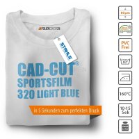 STAHLS® CAD-CUT® SportsFilm Flexfolie 320 Light Blue, (Bild 1) Nicht farbechte Beispieldarstellung