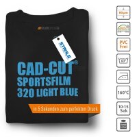 STAHLS® CAD-CUT® SportsFilm Flexfolie 320 Light Blue, (Bild 2) Nicht farbechte Beispieldarstellung