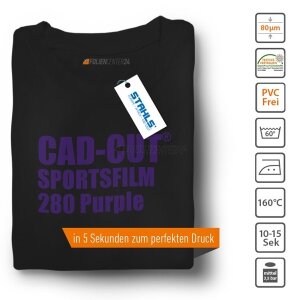 STAHLS® CAD-CUT® SportsFilm Flexfolie 280 Purple, (Bild 2) Nicht farbechte Beispieldarstellung