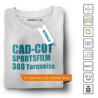 STAHLS® CAD-CUT® SportsFilm Flexfolie 380 Turquoise, (Bild 1) Nicht farbechte Beispieldarstellung