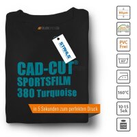 STAHLS® CAD-CUT® SportsFilm Flexfolie 380 Turquoise, (Bild 2) Nicht farbechte Beispieldarstellung