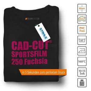 STAHLS® CAD-CUT® SportsFilm Flexfolie 250 Fuchsia, (Bild 2) Nicht farbechte Beispieldarstellung