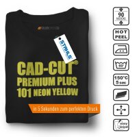 STAHLS® CAD-CUT® Premium Plus Flexfolie 101 Neon Yellow, (Bild 1) Nicht farbechte Beispieldarstellung