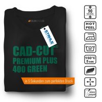 STAHLS® CAD-CUT® Premium Plus Flexfolie 400 Green, (Bild 1) Nicht farbechte Beispieldarstellung