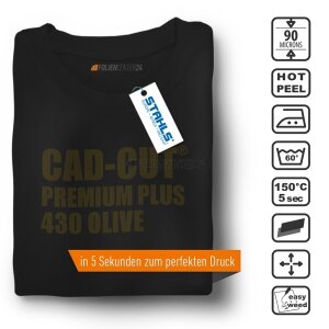 STAHLS® CAD-CUT® Premium Plus Flexfolie 430 Olive, (Bild 1) Nicht farbechte Beispieldarstellung