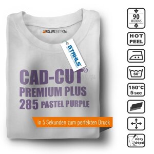 STAHLS® CAD-CUT® Premium Plus Flexfolie 285 Pastel Purple, (Bild 2) Nicht farbechte Beispieldarstellung