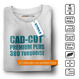 STAHLS® CAD-CUT® Premium Plus Flexfolie 380 Turqouise, (Bild 2) Nicht farbechte Beispieldarstellung
