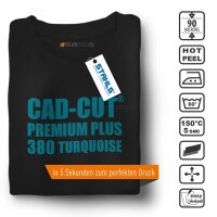 STAHLS® CAD-CUT® Premium Plus Flexfolie 380 Turqouise, (Bild 1) Nicht farbechte Beispieldarstellung