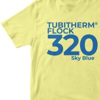 Poli-Tape®  Tubitherm® PLT Flockfolie 320 Himmelsblau Matt (50cm), (Bild 2) Nicht farbechte Beispieldarstellung