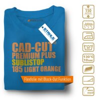 STAHLS® CAD-CUT® Premium Plus Sublistop Flexfolie 185 Light Orange, (Bild 2) Nicht farbechte Beispieldarstellung