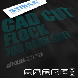 STAHLS® CAD-CUT® Flockfolie 780 Dark Grey, (Bild 2) Nicht farbechte Beispieldarstellung