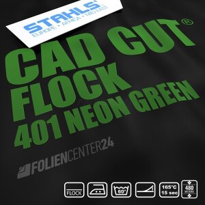 STAHLS® CAD-CUT® Flockfolie 401 Fluo Green, (Bild 2) Nicht farbechte Beispieldarstellung
