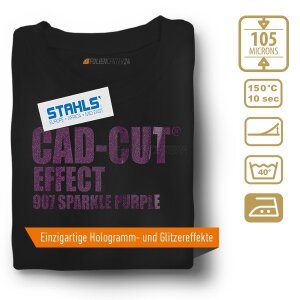 STAHLS® CAD-CUT® Effect Flexfolie 907 Sparkle Purple, (Bild 1) Nicht farbechte Beispieldarstellung