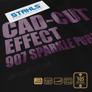 STAHLS® CAD-CUT® Effect Flexfolie 907 Sparkle Purple, (Bild 2) Nicht farbechte Beispieldarstellung