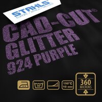 STAHLS® CAD-CUT® Glitter Flexfolie 924 Purple, (Bild 2) Nicht farbechte Beispieldarstellung