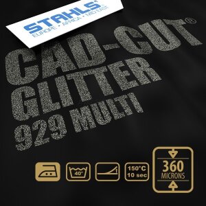 STAHLS® CAD-CUT® Glitter Flexfolie 929 Multi, (Bild 3) Nicht farbechte Beispieldarstellung
