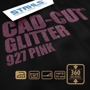 STAHLS® CAD-CUT® Glitter Flexfolie 927 Pink, (Bild 2) Nicht farbechte Beispieldarstellung